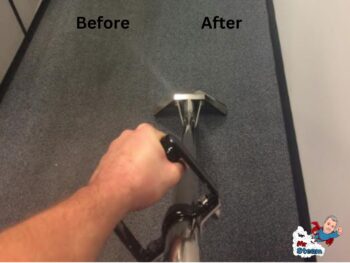 before and after picture for commercial carpet cleaning