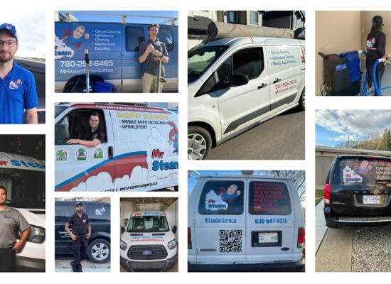 a collage of all the Mr. Steam franchisees